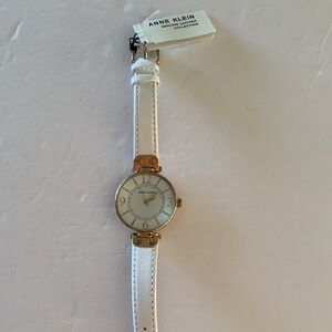 Ladies Anne Klein white leather band  watch brand  brand new